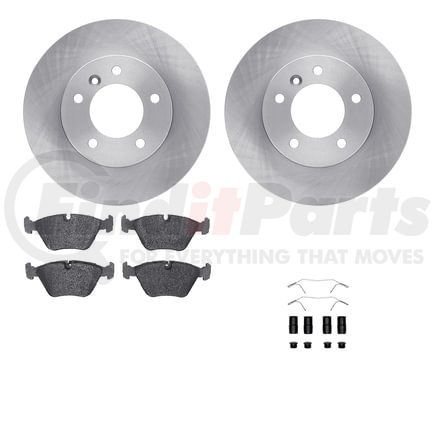 Dynamic Friction Company 6512-20047 Brake Rotor with 5000 Brake Pads and Hardware Kit