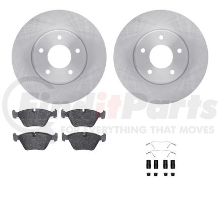 Dynamic Friction Company 6512-20062 Brake Rotor with 5000 Brake Pads and Hardware Kit