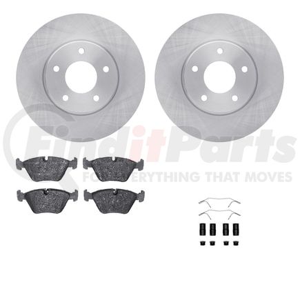 Dynamic Friction Company 6512-20061 Brake Rotor with 5000 Brake Pads and Hardware Kit