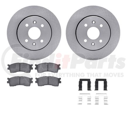 Dynamic Friction Company 6512-21053 Brake Rotor with 5000 Brake Pads and Hardware Kit