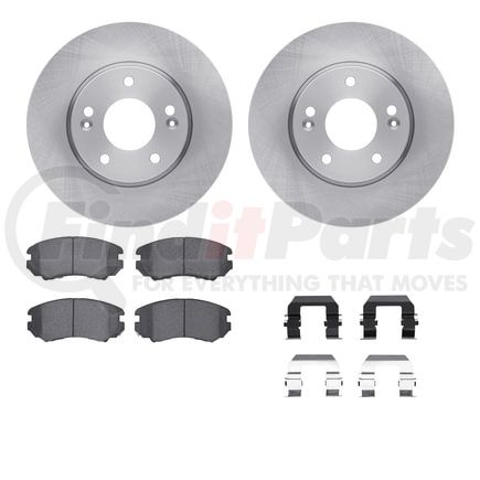 Dynamic Friction Company 6512-21080 Brake Rotor with 5000 Brake Pads and Hardware Kit