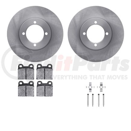 Dynamic Friction Company 6512-22002 Brake Rotor w/5000 Brake Pads & HW Kit