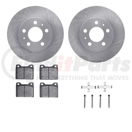 Dynamic Friction Company 6512-27065 Brake Rotor with 5000 Brake Pads and Hardware Kit
