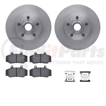 Dynamic Friction Company 6512-27071 Brake Rotor with 5000 Brake Pads and Hardware Kit