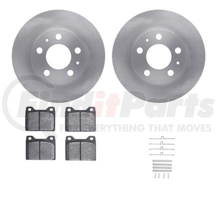 Dynamic Friction Company 6512-27108 Brake Rotor with 5000 Brake Pads and Hardware Kit