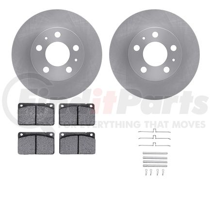 Dynamic Friction Company 6512-27119 Brake Rotor with 5000 Brake Pads and Hardware Kit