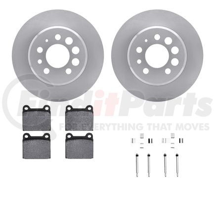 Dynamic Friction Company 6512-27128 Brake Rotor with 5000 Brake Pads and Hardware Kit