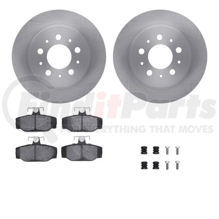 Dynamic Friction Company 6512-27154 Brake Rotor with 5000 Brake Pads and Hardware Kit