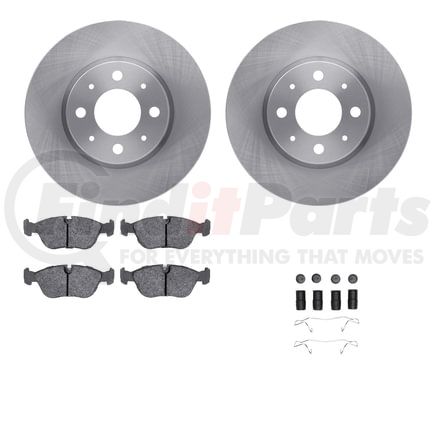 Dynamic Friction Company 6512-27160 Brake Rotor with 5000 Brake Pads and Hardware Kit
