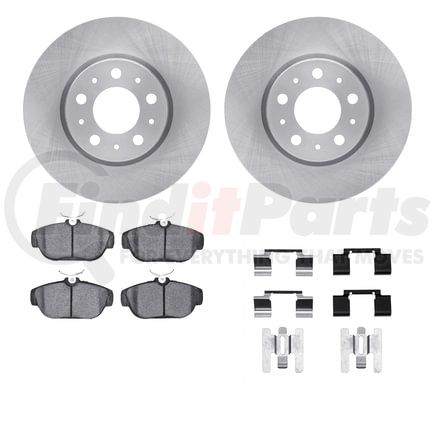 Dynamic Friction Company 6512-27169 Brake Rotor with 5000 Brake Pads and Hardware Kit