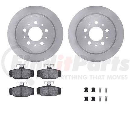Dynamic Friction Company 6512-27187 Brake Rotor with 5000 Brake Pads and Hardware Kit