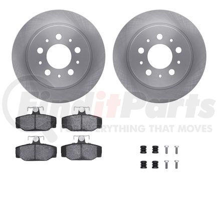 Dynamic Friction Company 6512-27184 Brake Rotor with 5000 Brake Pads and Hardware Kit