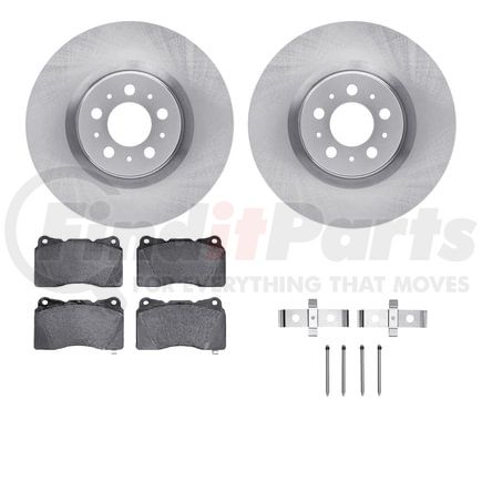 Dynamic Friction Company 6512-27214 Brake Rotor with 5000 Brake Pads and Hardware Kit