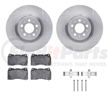 Dynamic Friction Company 6512-27216 Brake Rotor with 5000 Brake Pads and Hardware Kit