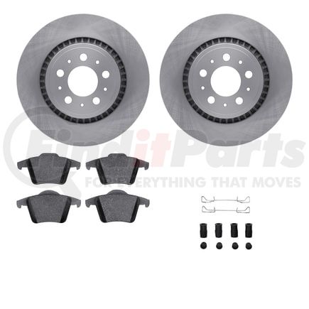 Dynamic Friction Company 6512-27274 Brake Rotor with 5000 Brake Pads and Hardware Kit