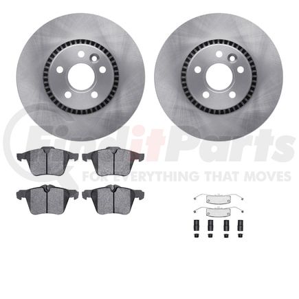 Dynamic Friction Company 6512-27283 Brake Rotor with 5000 Brake Pads and Hardware Kit
