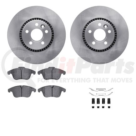 Dynamic Friction Company 6512-27285 Brake Rotor with 5000 Brake Pads and Hardware Kit