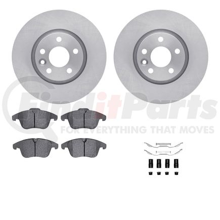 Dynamic Friction Company 6512-27280 Brake Rotor with 5000 Brake Pads and Hardware Kit