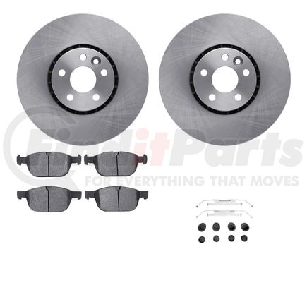 Dynamic Friction Company 6512-27292 Brake Rotor with 5000 Brake Pads and Hardware Kit