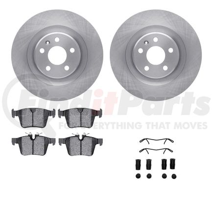 Dynamic Friction Company 6512-27317 Brake Rotor with 5000 Brake Pads and Hardware Kit