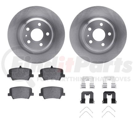 Dynamic Friction Company 6512-27366 Brake Rotor with 5000 Brake Pads and Hardware Kit