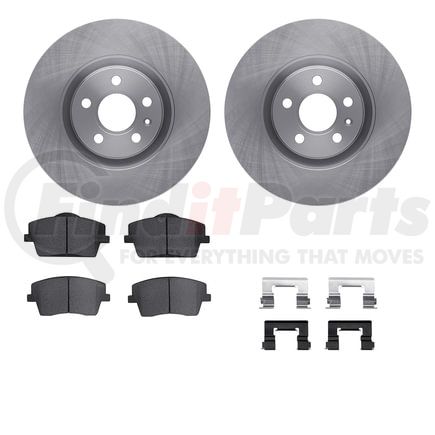 Dynamic Friction Company 6512-27346 Brake Rotor with 5000 Brake Pads and Hardware Kit