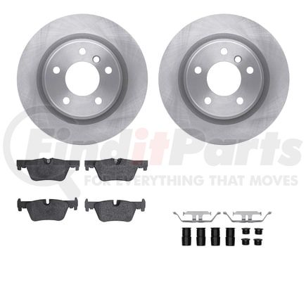 Dynamic Friction Company 6512-31576 Brake Rotor with 5000 Brake Pads and Hardware Kit