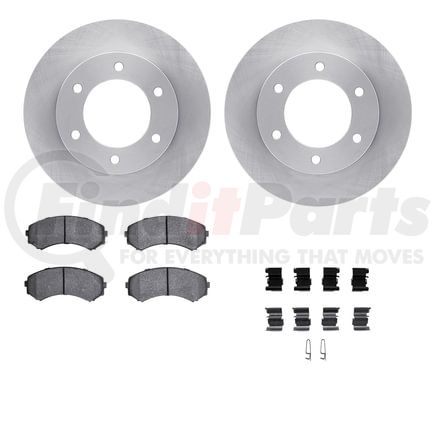 Dynamic Friction Company 6512-37046 Brake Rotor with 5000 Brake Pads and Hardware Kit