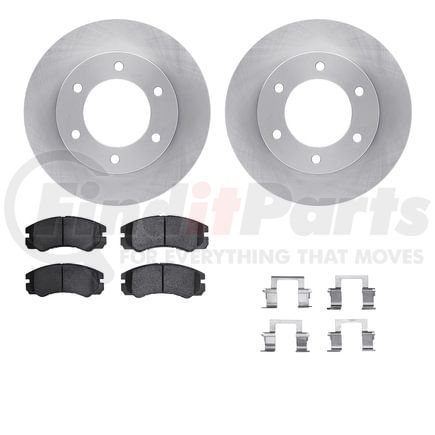 Dynamic Friction Company 6512-37045 Brake Rotor with 5000 Brake Pads and Hardware Kit