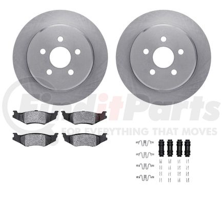 Dynamic Friction Company 6512-39080 Brake Rotor with 5000 Brake Pads and Hardware Kit