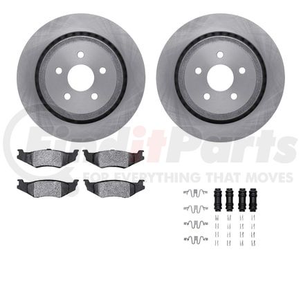 Dynamic Friction Company 6512-39077 Brake Rotor with 5000 Brake Pads and Hardware Kit