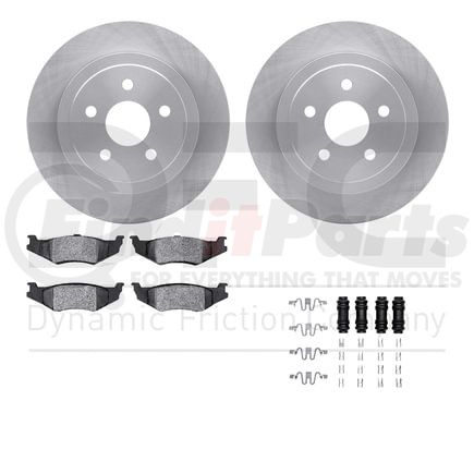 Dynamic Friction Company 6512-39086 Brake Rotor with 5000 Brake Pads and Hardware Kit