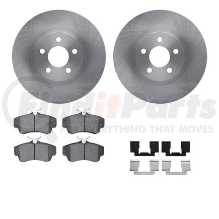 Dynamic Friction Company 6512-39089 Brake Rotor with 5000 Brake Pads and Hardware Kit