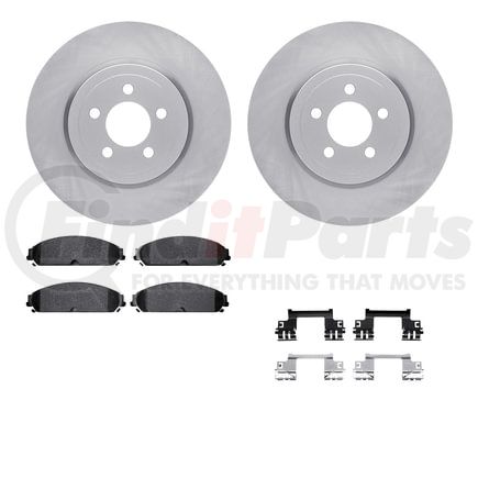 Dynamic Friction Company 6512-39108 Brake Rotor with 5000 Brake Pads and Hardware Kit