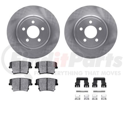Dynamic Friction Company 6512-39102 Brake Rotor with 5000 Brake Pads and Hardware Kit