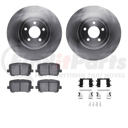 Dynamic Friction Company 6512-39138 Brake Rotor with 5000 Brake Pads and Hardware Kit