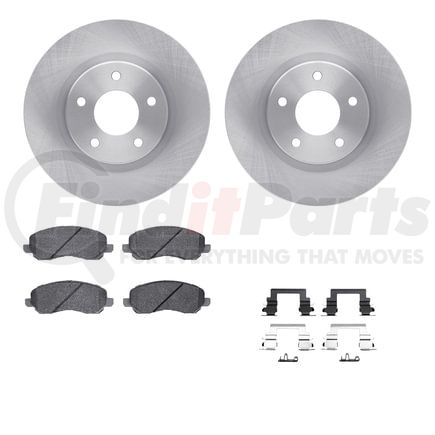 Dynamic Friction Company 6512-39146 Brake Rotor with 5000 Brake Pads and Hardware Kit