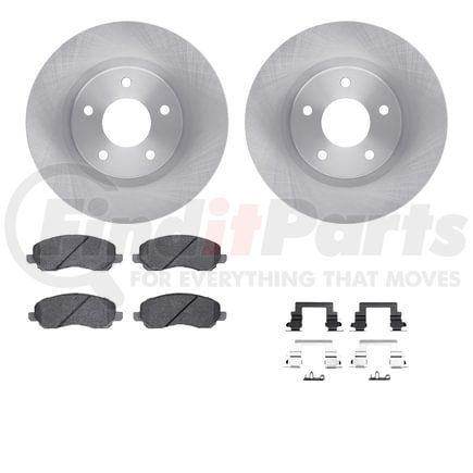 Dynamic Friction Company 6512-39147 Brake Rotor with 5000 Brake Pads and Hardware Kit