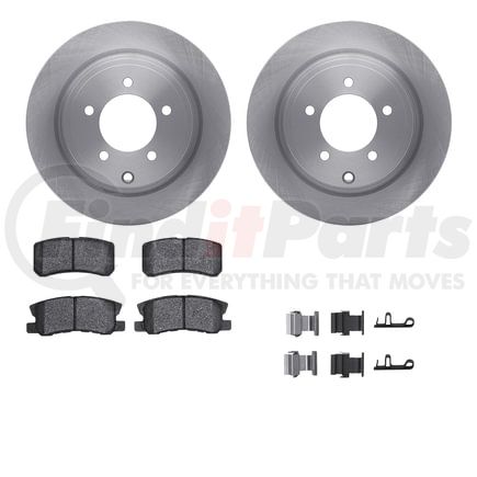 Dynamic Friction Company 6512-39158 Brake Rotor with 5000 Brake Pads and Hardware Kit