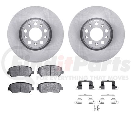 Dynamic Friction Company 6512-39162 Brake Rotor with 5000 Brake Pads and Hardware Kit