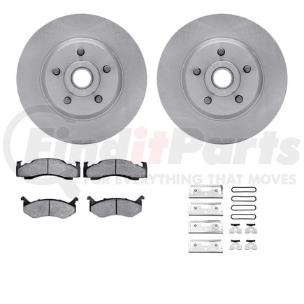 Dynamic Friction Company 6512-39179 Brake Rotor with 5000 Brake Pads and Hardware Kit