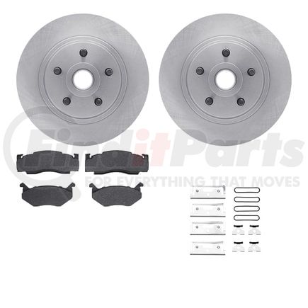 Dynamic Friction Company 6512-40085 Brake Rotor with 5000 Brake Pads and Hardware Kit