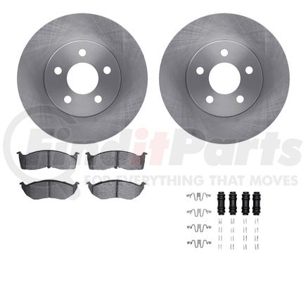 Dynamic Friction Company 6512-40127 Brake Rotor with 5000 Brake Pads and Hardware Kit