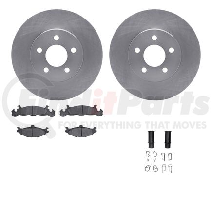 Dynamic Friction Company 6512-40140 Brake Rotor with 5000 Brake Pads and Hardware Kit