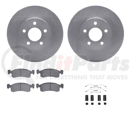 Dynamic Friction Company 6512-40141 Brake Rotor with 5000 Brake Pads and Hardware Kit