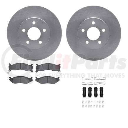 Dynamic Friction Company 6512-40144 Brake Rotor with 5000 Brake Pads and Hardware Kit