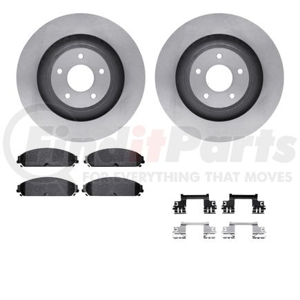 Dynamic Friction Company 6512-40188 Brake Rotor with 5000 Brake Pads and Hardware Kit