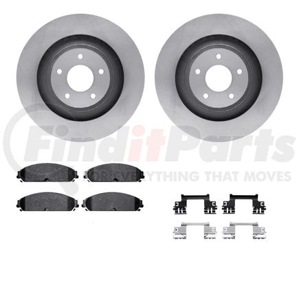 Dynamic Friction Company 6512-40187 Brake Rotor with 5000 Brake Pads and Hardware Kit