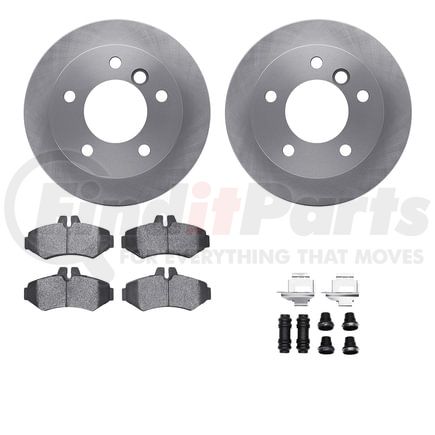 Dynamic Friction Company 6512-40237 Brake Rotor with 5000 Brake Pads and Hardware Kit