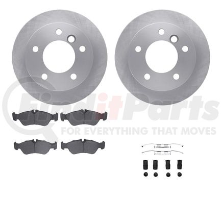 Dynamic Friction Company 6512-40239 Brake Rotor with 5000 Brake Pads and Hardware Kit